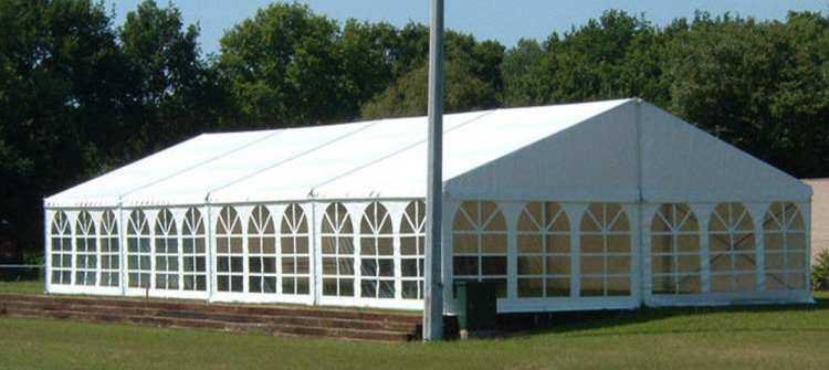 Marquee tent with Georgian windows